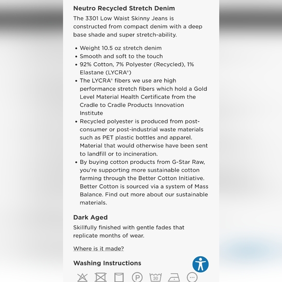 NEW Low Rise Skinny Jean (Dark Aged) - G-Star Raw - Picture 6 of 15